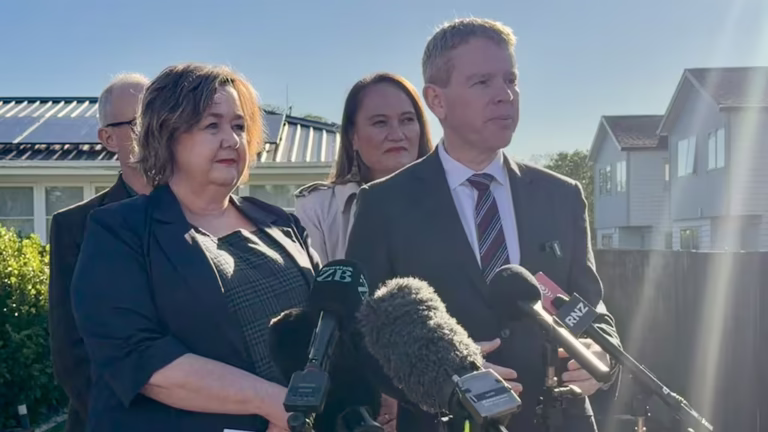 Labour MPs at the SolarSaver announcement at a Future Energy solar home in West Auckland