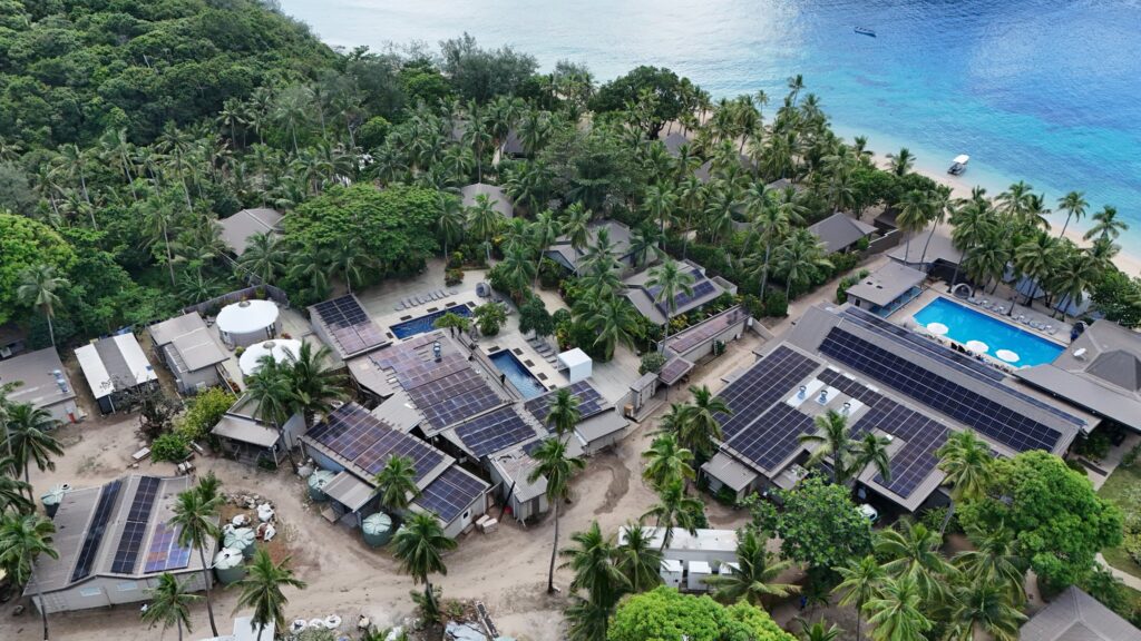 Off-grid solar and battery system at a Yasawa Islands resort, winner of Best Off-Grid PV System